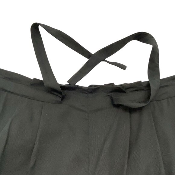 RAMY BROOKS Women Allyn Pants Satin Paperbag Elastic Tie Waist Sz M Black 3-50 - Picture 4 of 12